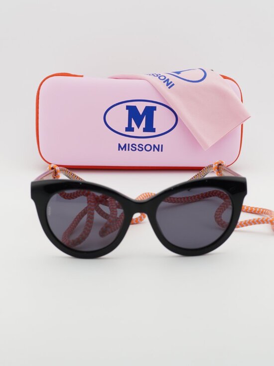 M Missoni MMI 0090/S 0807 IR Cat Eye Sunglasses - Black/Grey main image 10